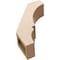 Ekena Millwork 5-inch W x 14-inch D x 18-inch H Balboa Rough Cedar Woodgrain TimberThane Knee Brace, Primed BRCUR05X14X18BOARCPR - alternate 4